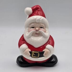 Vintage Lefton 5” Santa Claus Christmas Card or Napkin Holder